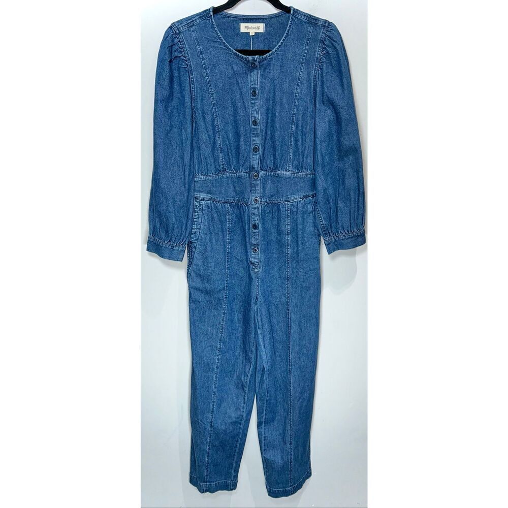 Madewell Denim Straight-Leg Jumpsuit size 6